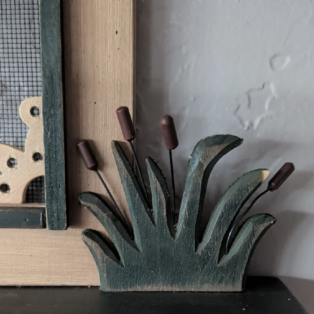 Welcome to Our Cabin Rustic Wall Shelf Decor Hooks Hanger Wood Wire Distressed